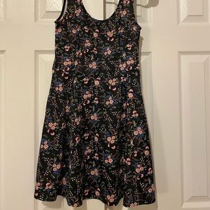 Black floral dress